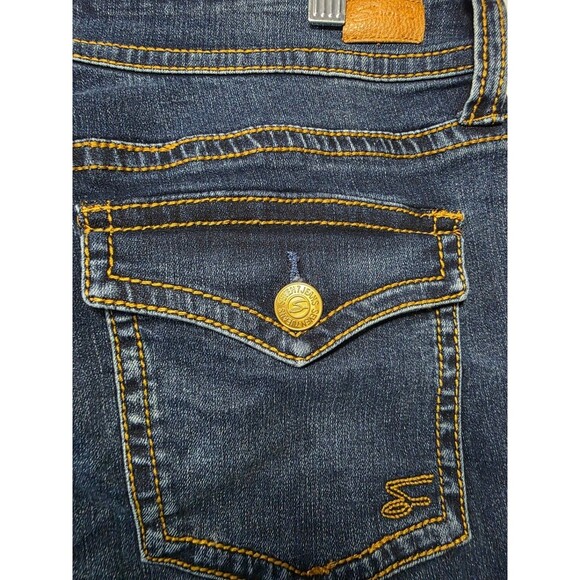 Seven7 Starlette Crop Womens Jeans Size 14 M1779DG Blue Denim Straight - Picture 4 of 8
